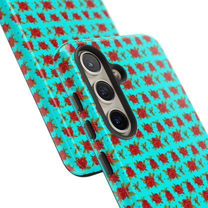 Arabic Traditional Floral Pattern Tough Phone Cases (Cyan)