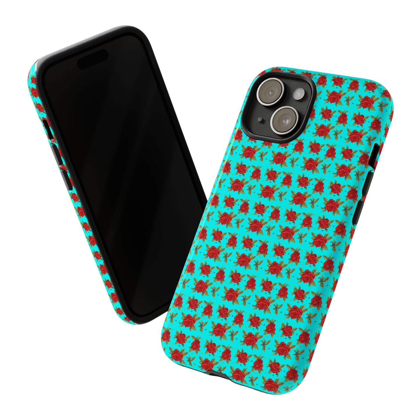 Arabic Traditional Floral Pattern Tough Phone Cases (Cyan)