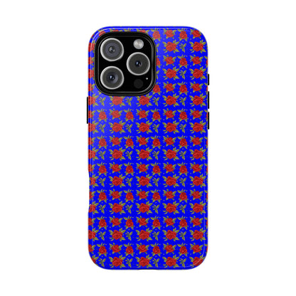 Arabic Traditional Floral Pattern Tough Phone Cases (Blue)