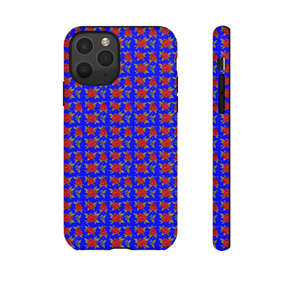 Arabic Traditional Floral Pattern Tough Phone Cases (Blue)