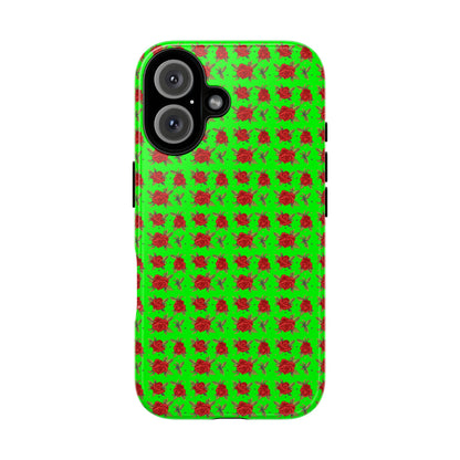 Arabic Traditional Floral Pattern Tough Phone Cases (Green)