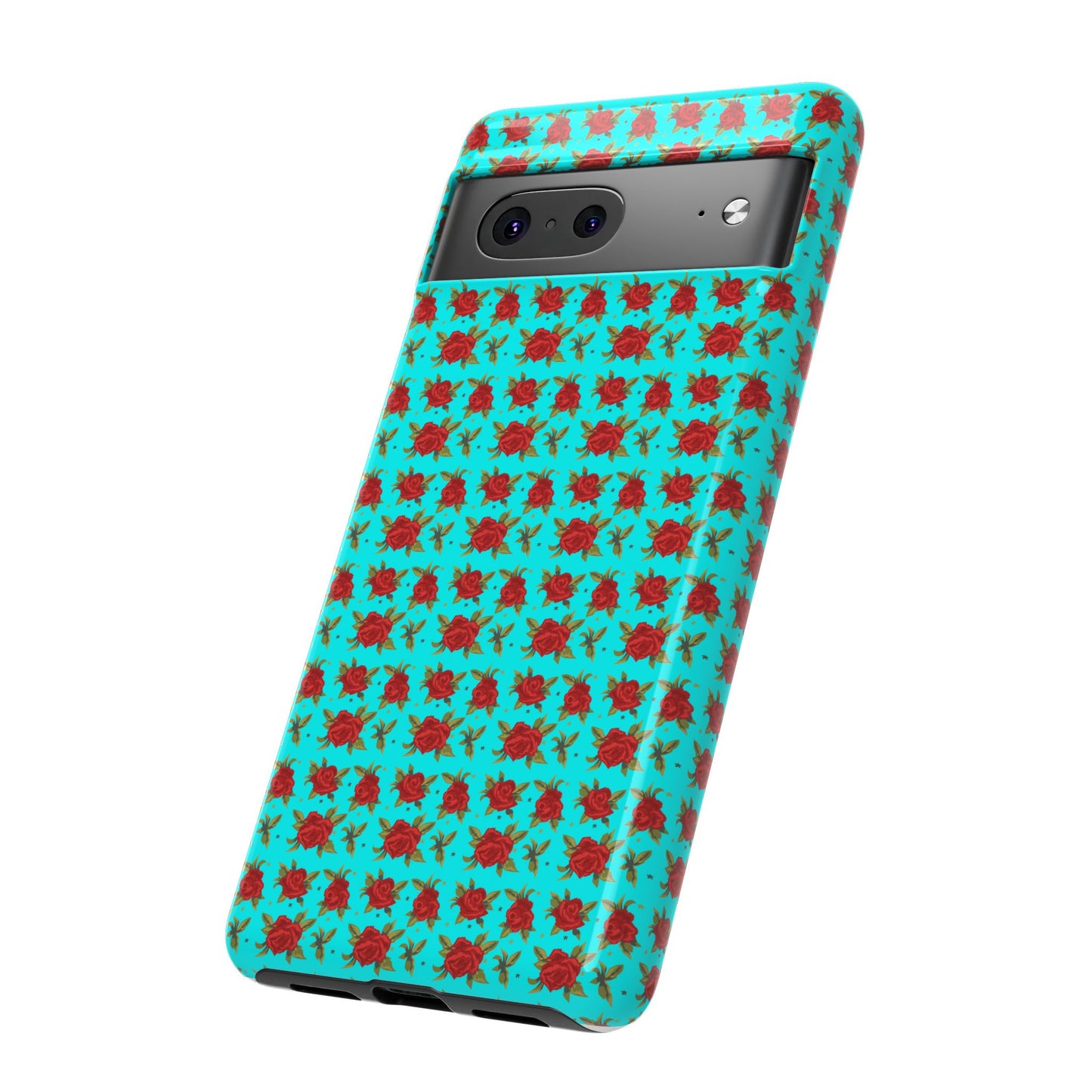 Arabic Traditional Floral Pattern Tough Phone Cases (Cyan)