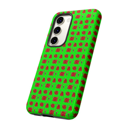 Arabic Traditional Floral Pattern Tough Phone Cases (Green)