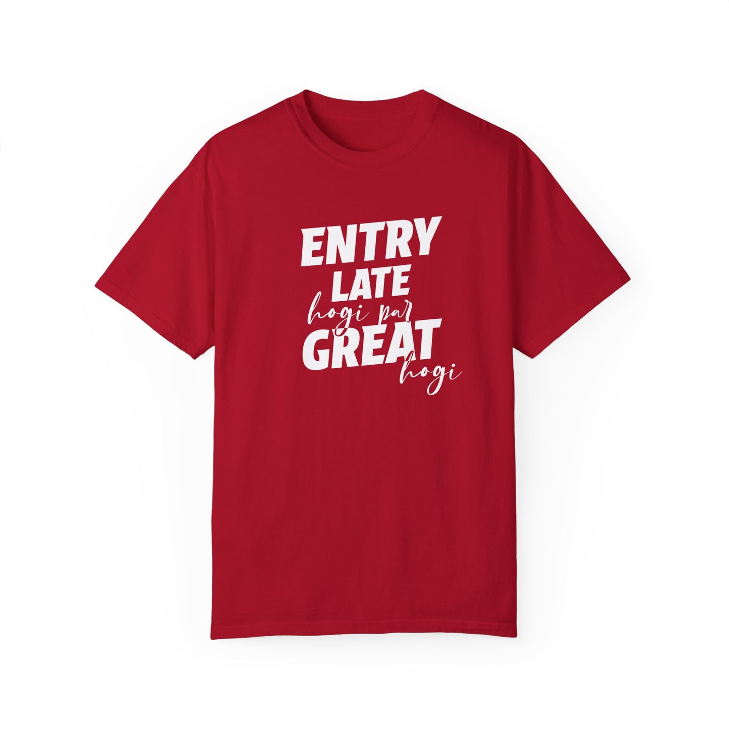 Entry late hogi par great hogi - Desi Design T-Shirt