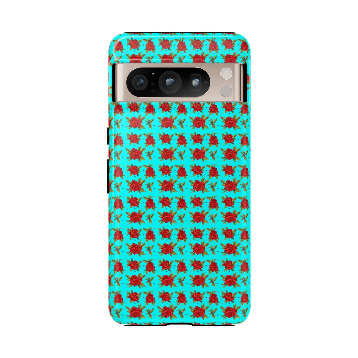 Arabic Traditional Floral Pattern Tough Phone Cases (Cyan)