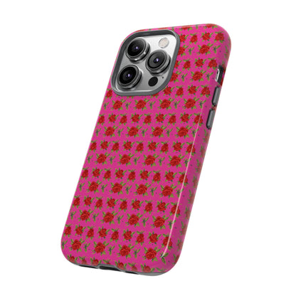 Arabic Traditional Floral Pattern Tough Phone Cases (Pink)