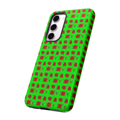 Arabic Traditional Floral Pattern Tough Phone Cases (Green)