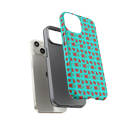 Arabic Traditional Floral Pattern Tough Phone Cases (Cyan)