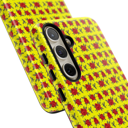 Arabic Traditional Floral Pattern Tough Phone Cases (Yellow)