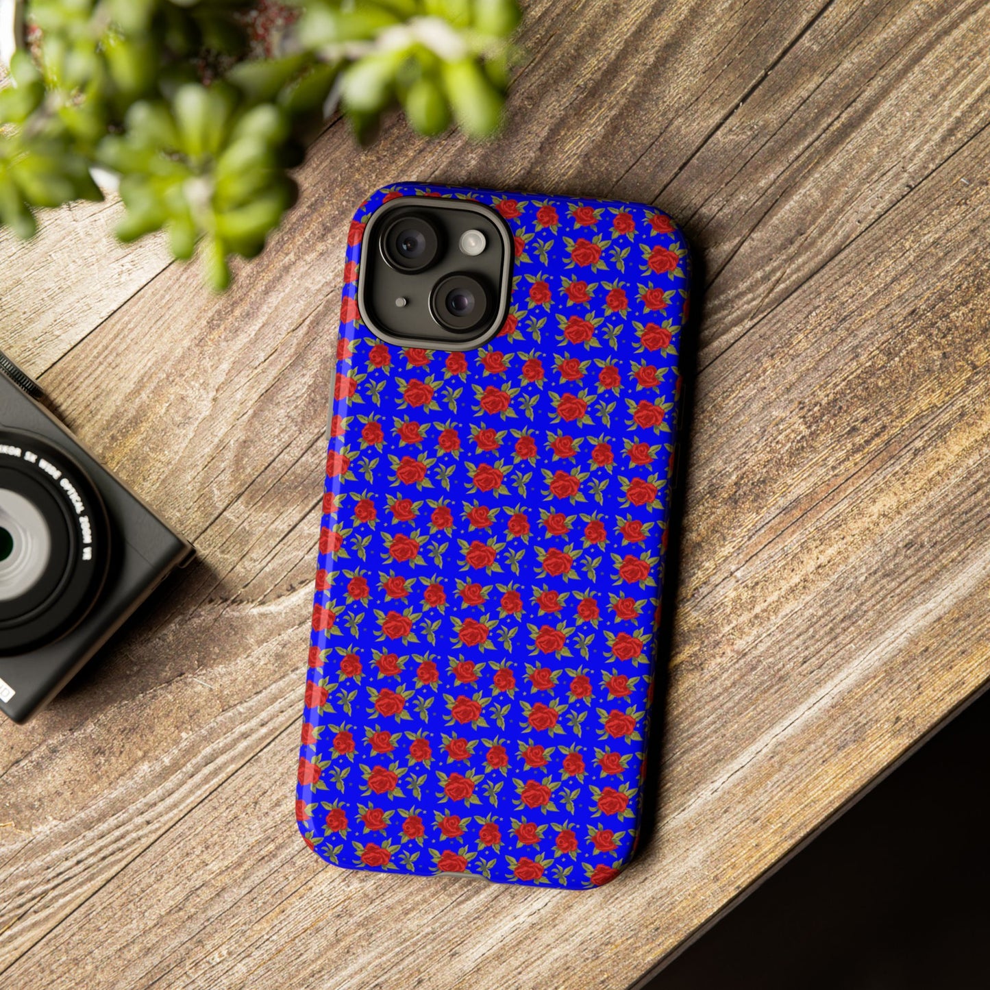 Arabic Traditional Floral Pattern Tough Phone Cases (Blue)