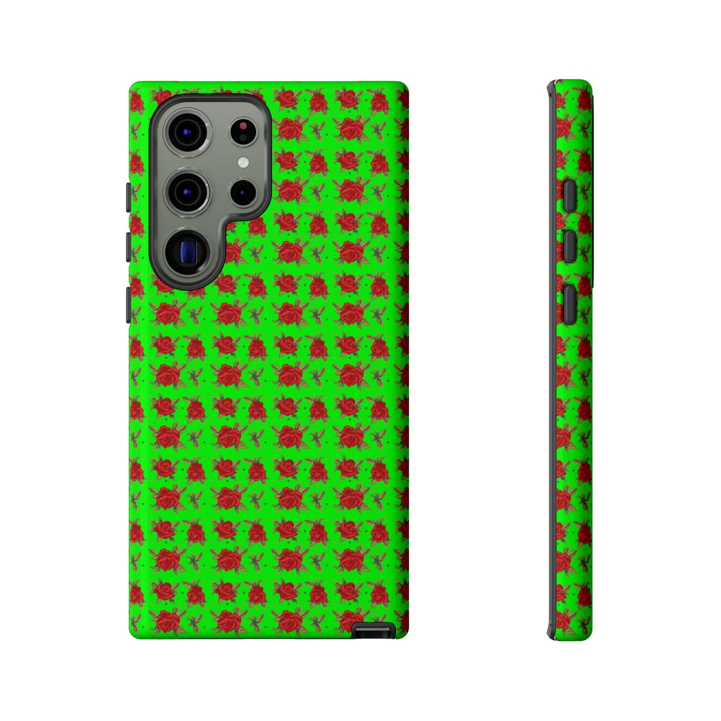 Arabic Traditional Floral Pattern Tough Phone Cases (Green)