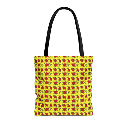 Tote Bag Arabic Floral Pattern Design Yellow