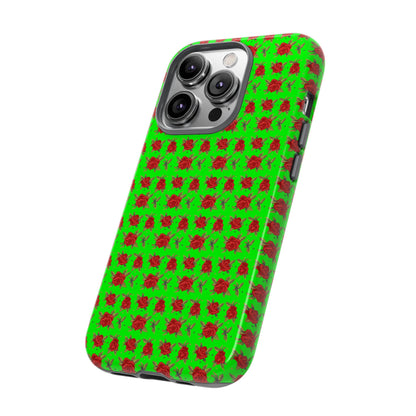 Arabic Traditional Floral Pattern Tough Phone Cases (Green)