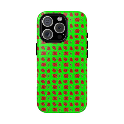 Arabic Traditional Floral Pattern Tough Phone Cases (Green)