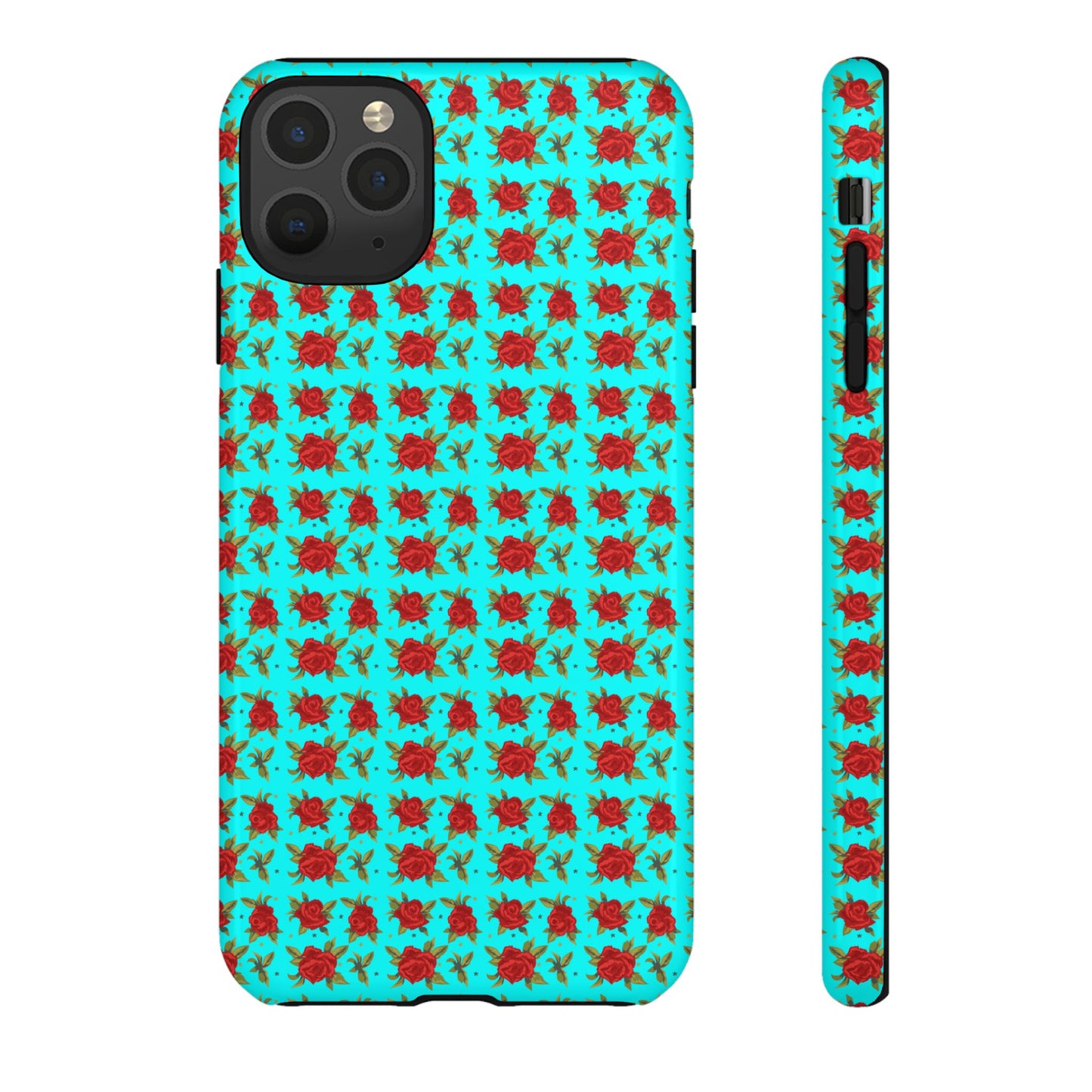 Arabic Traditional Floral Pattern Tough Phone Cases (Cyan)