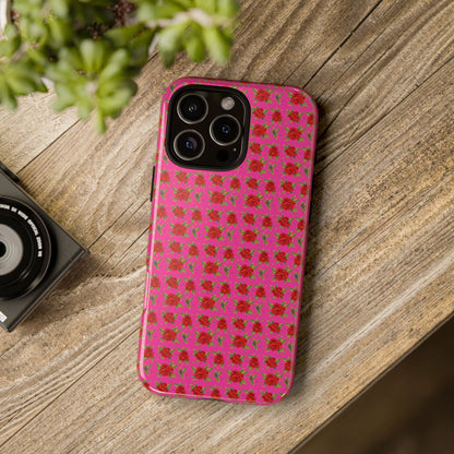 Arabic Traditional Floral Pattern Tough Phone Cases (Pink)