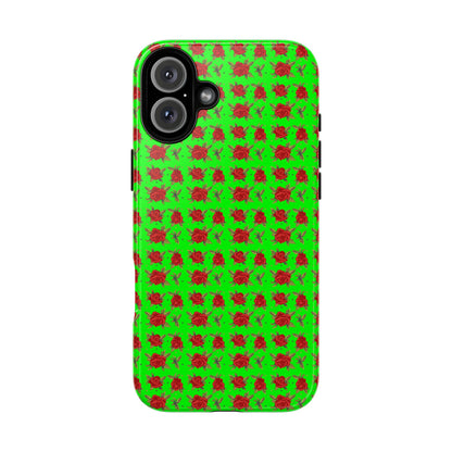 Arabic Traditional Floral Pattern Tough Phone Cases (Green)