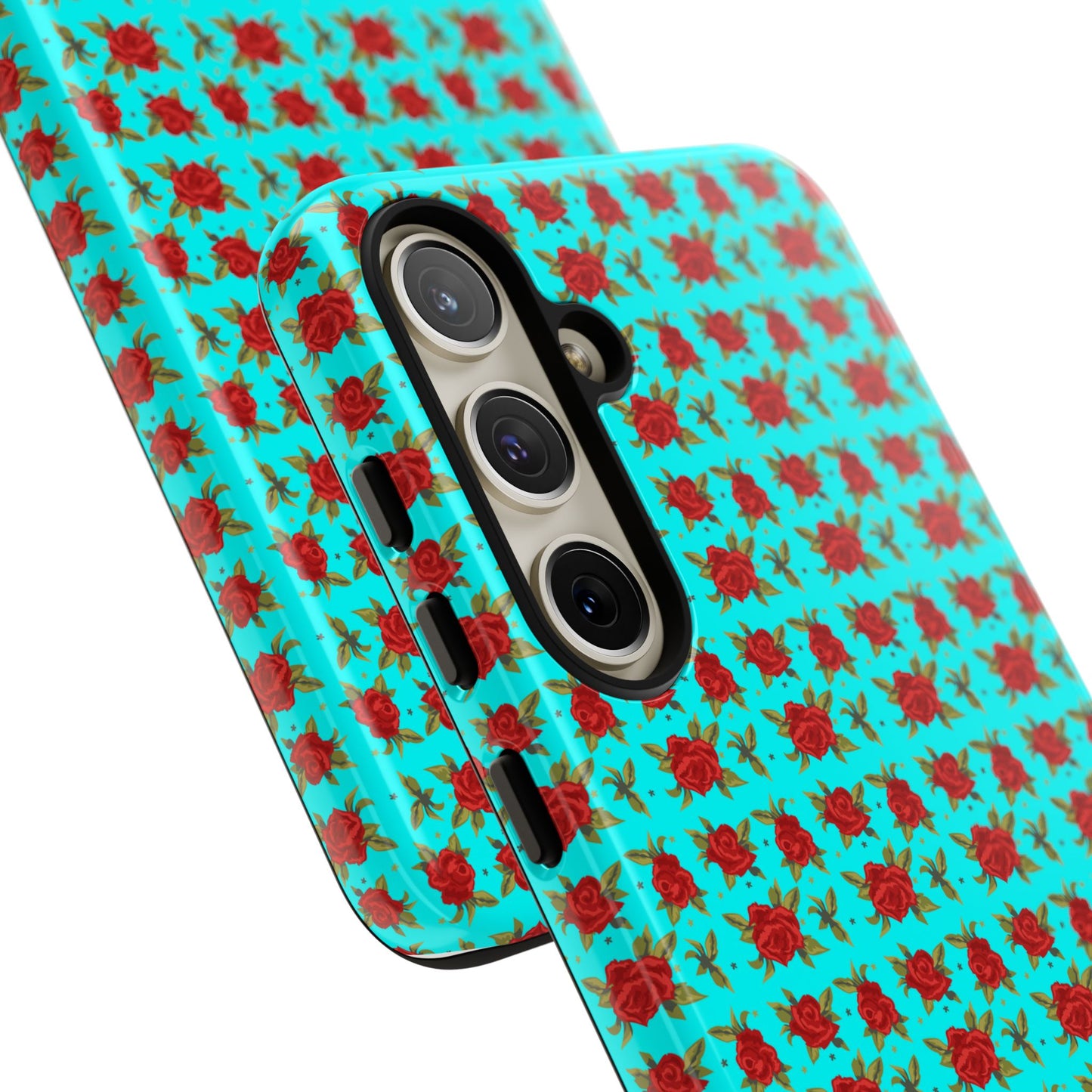 Arabic Traditional Floral Pattern Tough Phone Cases (Cyan)